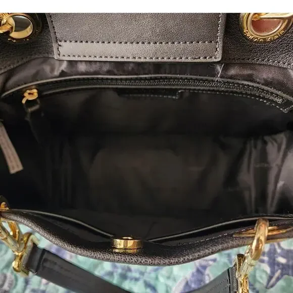 Calvin Klein Sandra Leather Tote Satchel Handbag - Picture 7 of 15